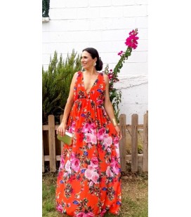 VESTIDO ESTAMPADO LARGO