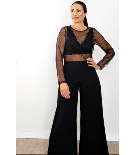Blusa Transparente con Top Encaje