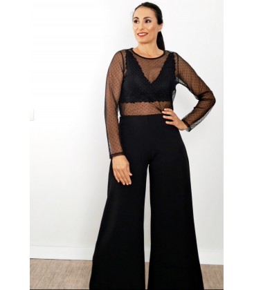 Blusa Transparente con Top Encaje