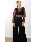 Blusa Transparente con Top Encaje