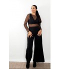 Blusa Transparente con Top Encaje