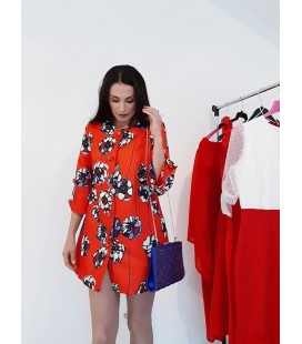 CHAQUETA VESTIDO ESTAMPADA