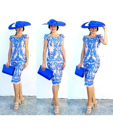 VESTIDO EVENTO ENCAJE BORDADO